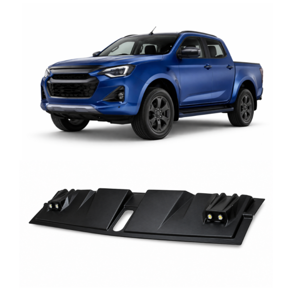 D-MAX 2020 FRONT ROOF COVER WITH LED LIGHT – MATTE BLACK