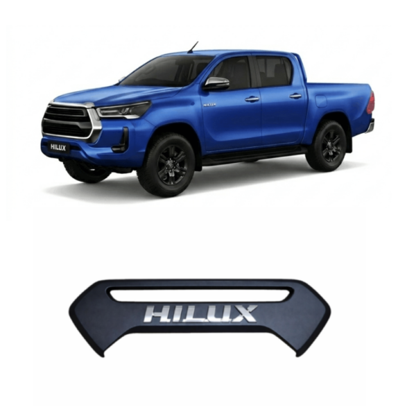 HILUX 2021 HILUX 2021 TAIL GATE COVER WITH CHROME HILUX LOGO – BLACK