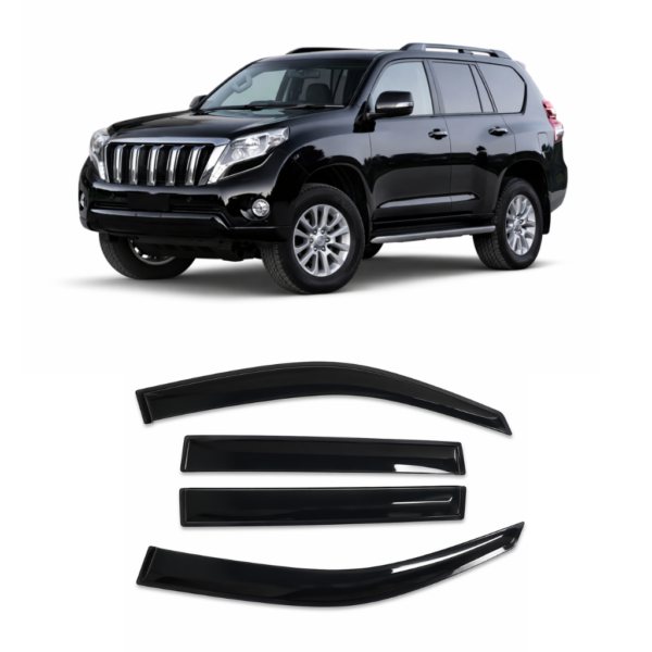 PRADO FJ150 2010-2020 DOOR VISOR COMPRESSION NO LOGO – BLACK